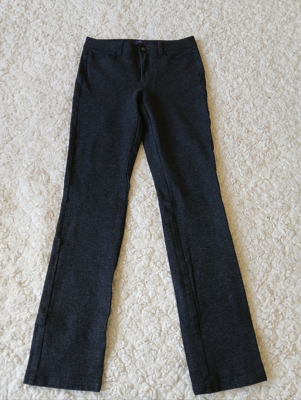 NYDJ Dark Charcoal Straight-Leg Pants Womens Size 2 Stretch